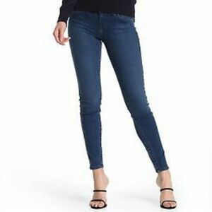True Religion Mid Rise Super Skinny HALLE STRETCH NO FLAP Jeans- Blue Laser
